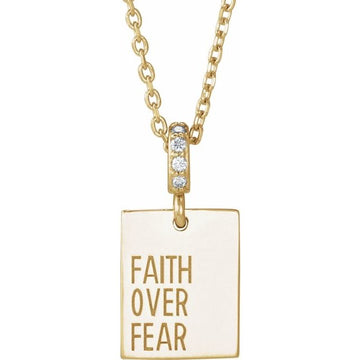 Faith over fear necklace