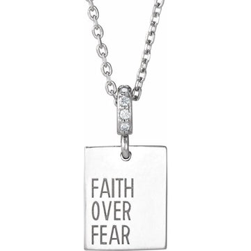 Faith over fear necklace