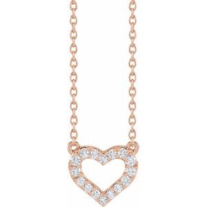 Diamond open heart necklace