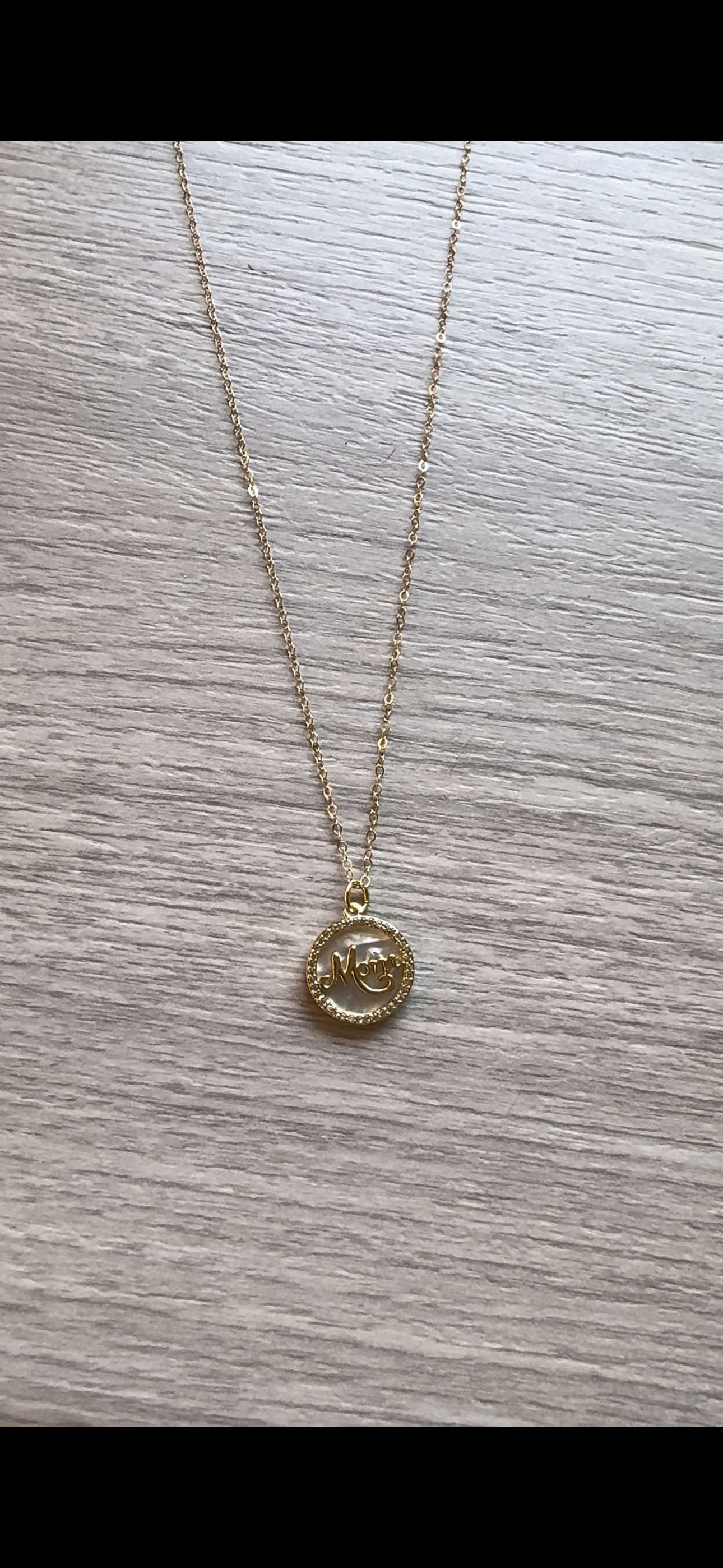 Opal Mom pendant necklace