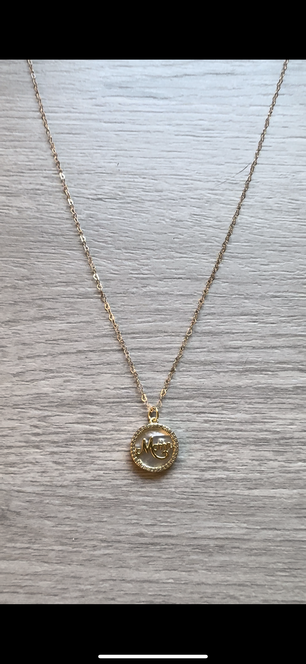 Opal Mom pendant necklace