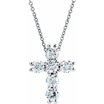 LG diamond cross necklace 9/10 ctw