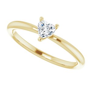 Heart Solitaire Ring