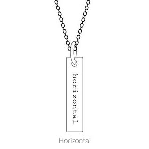 14k gold or Sterling Silver Engravable Bar Pendant