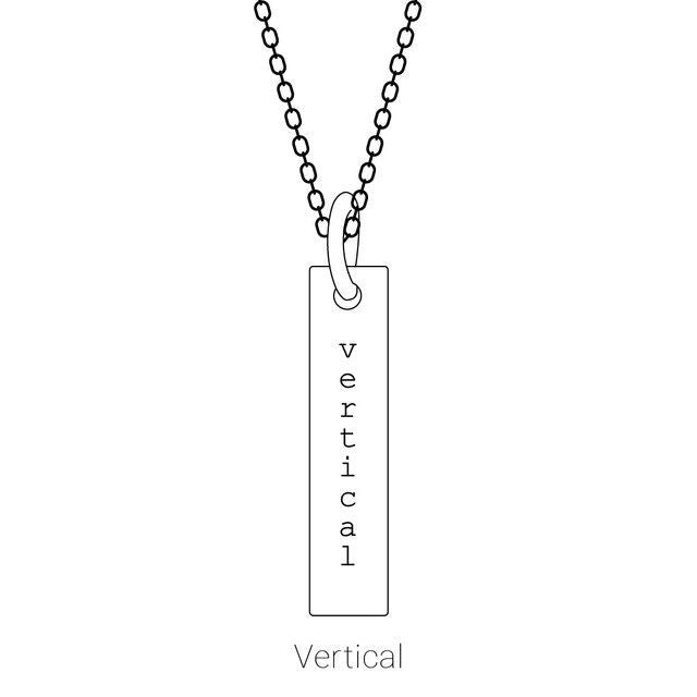 14k gold or Sterling Silver Engravable Bar Pendant