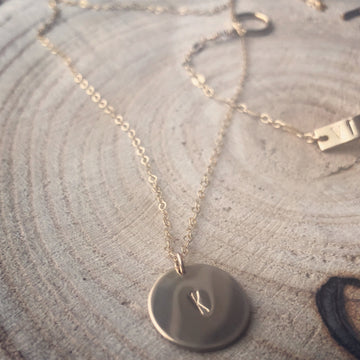 Disc necklace single chain