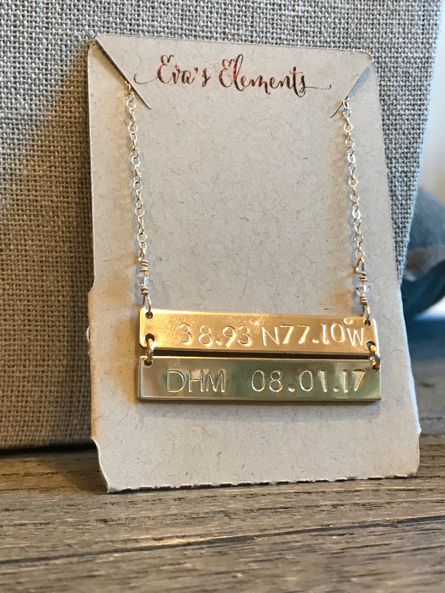 Double horizontal bar necklace
