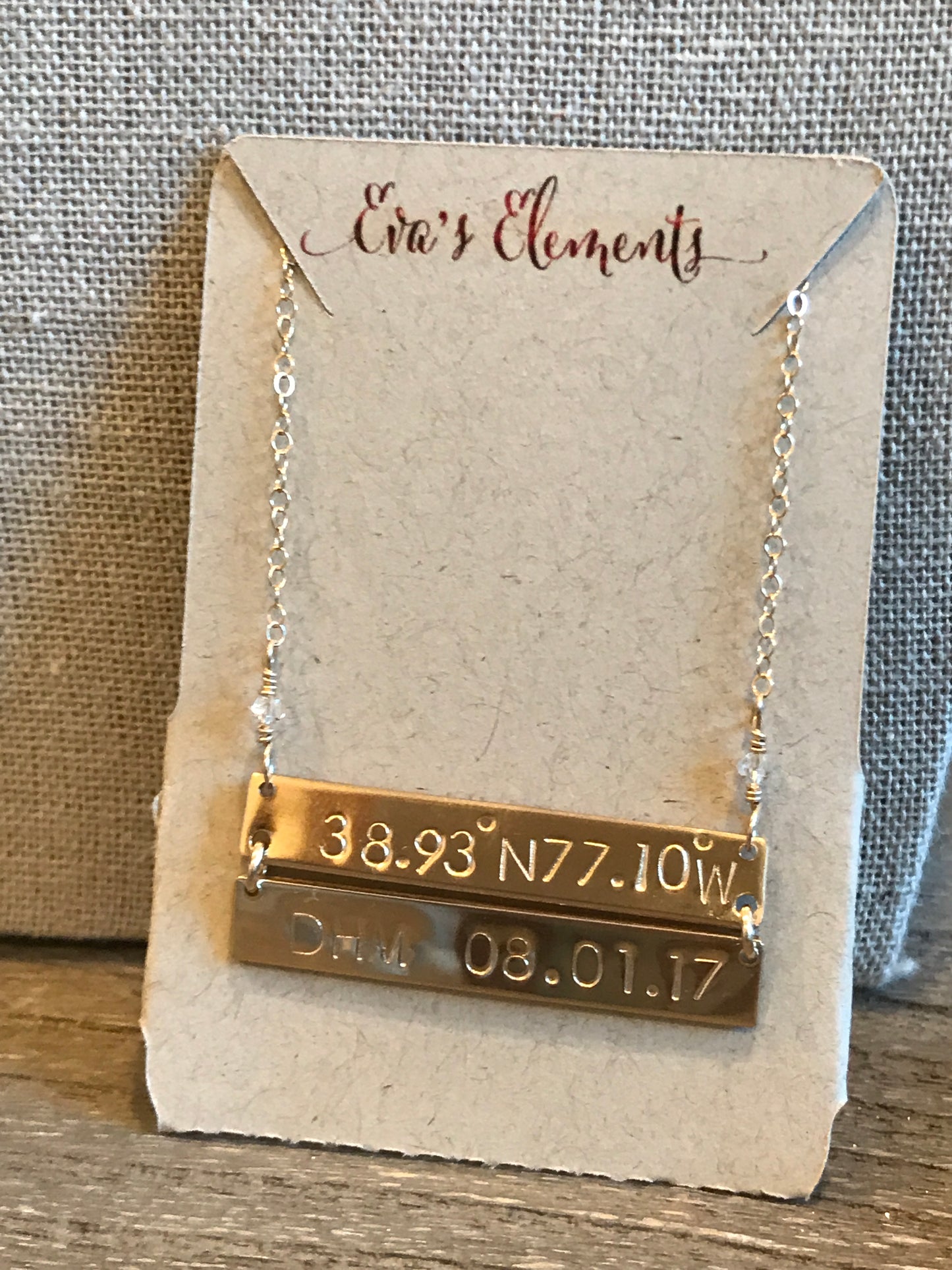 Double horizontal bar necklace