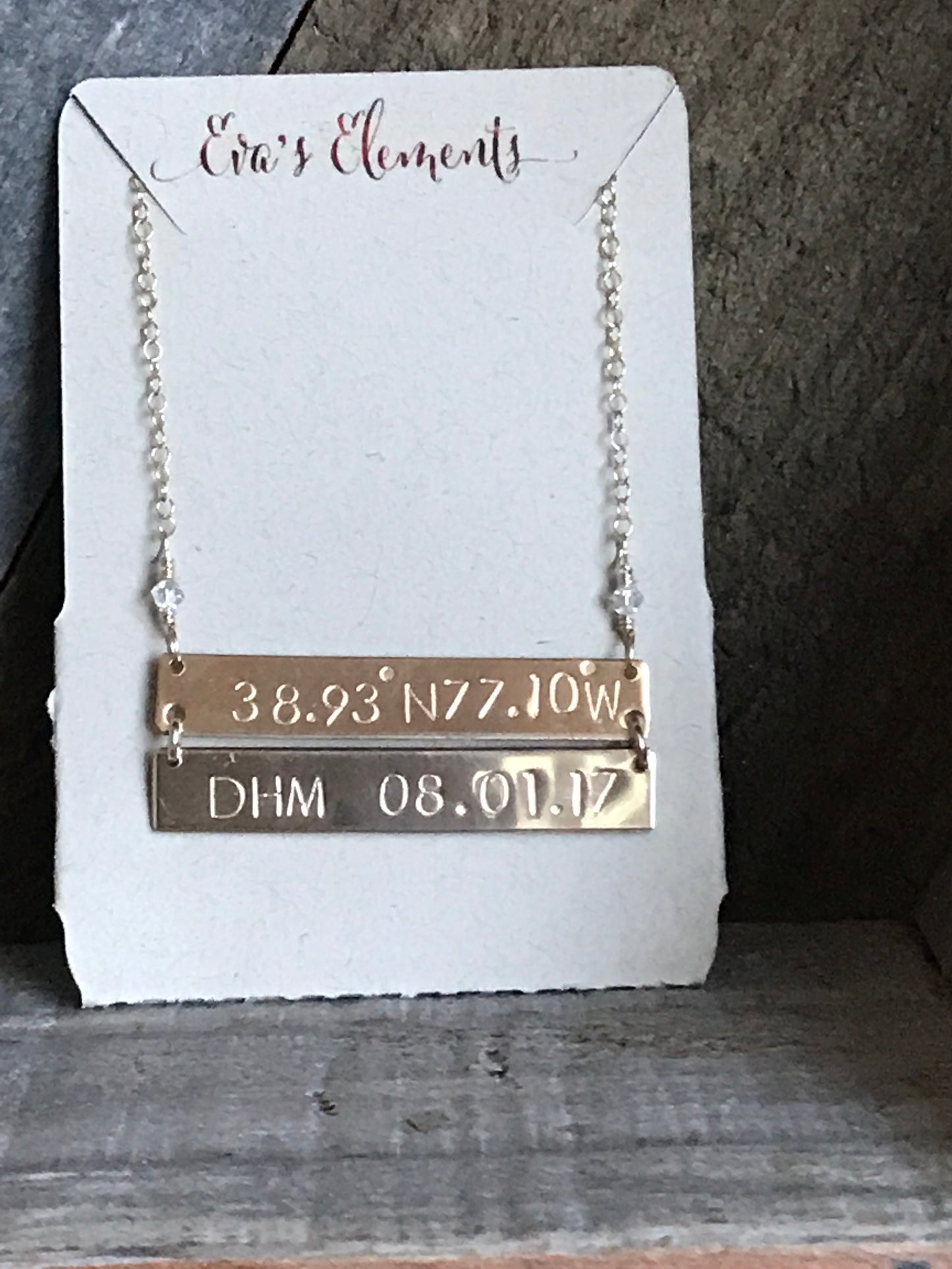 Double horizontal bar necklace