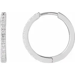 Lab grown Huggie hoops