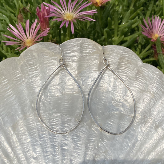 Tear drop earrings, dainty tear drop wire earrings
