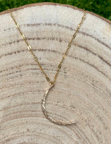 Crescent moon necklace, gold filled necklace, moon necklace