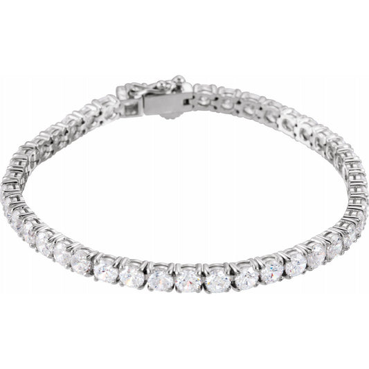 Sterling silver line tennis bracelet