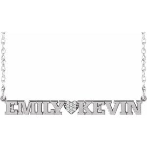 Single or couples accented custom necklace