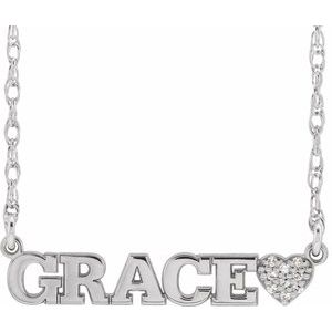Single or couples accented custom necklace