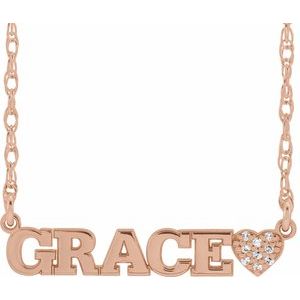 Single or couples accented custom necklace